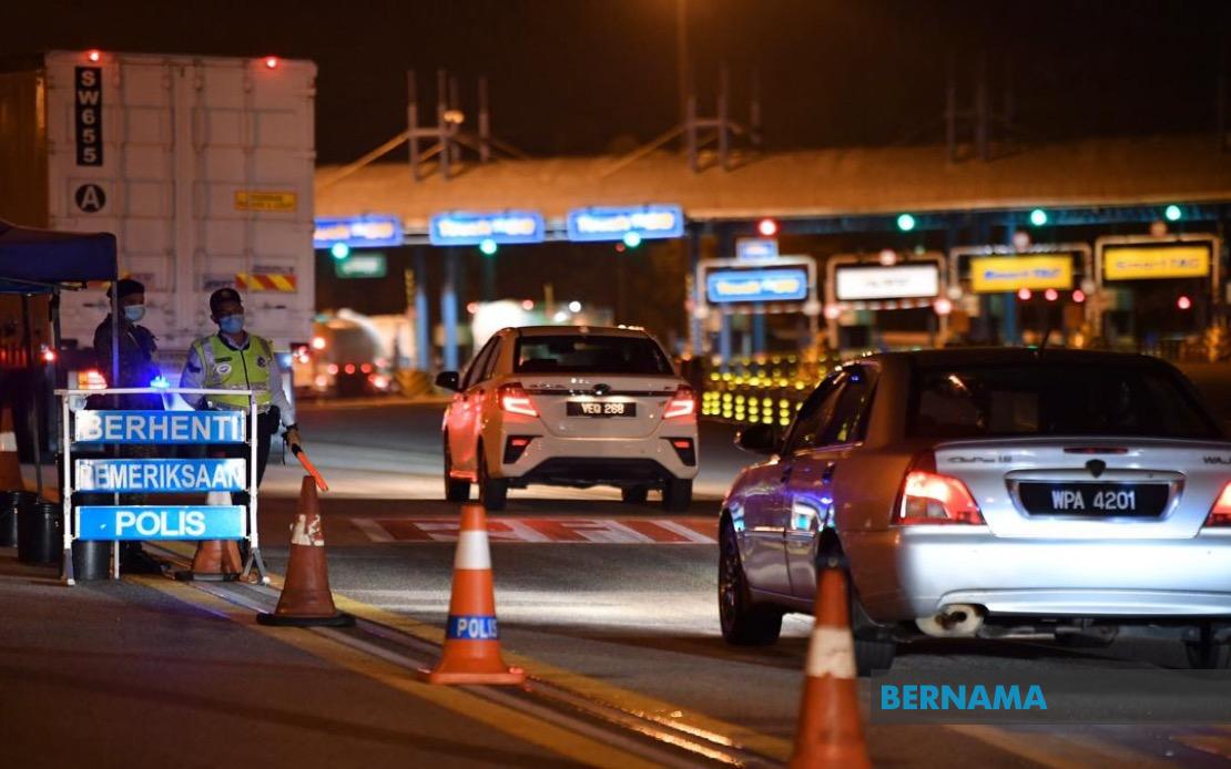 PKPP: Sekatan jalan raya rentas negeri dihentikan mulai tengah malam tadi