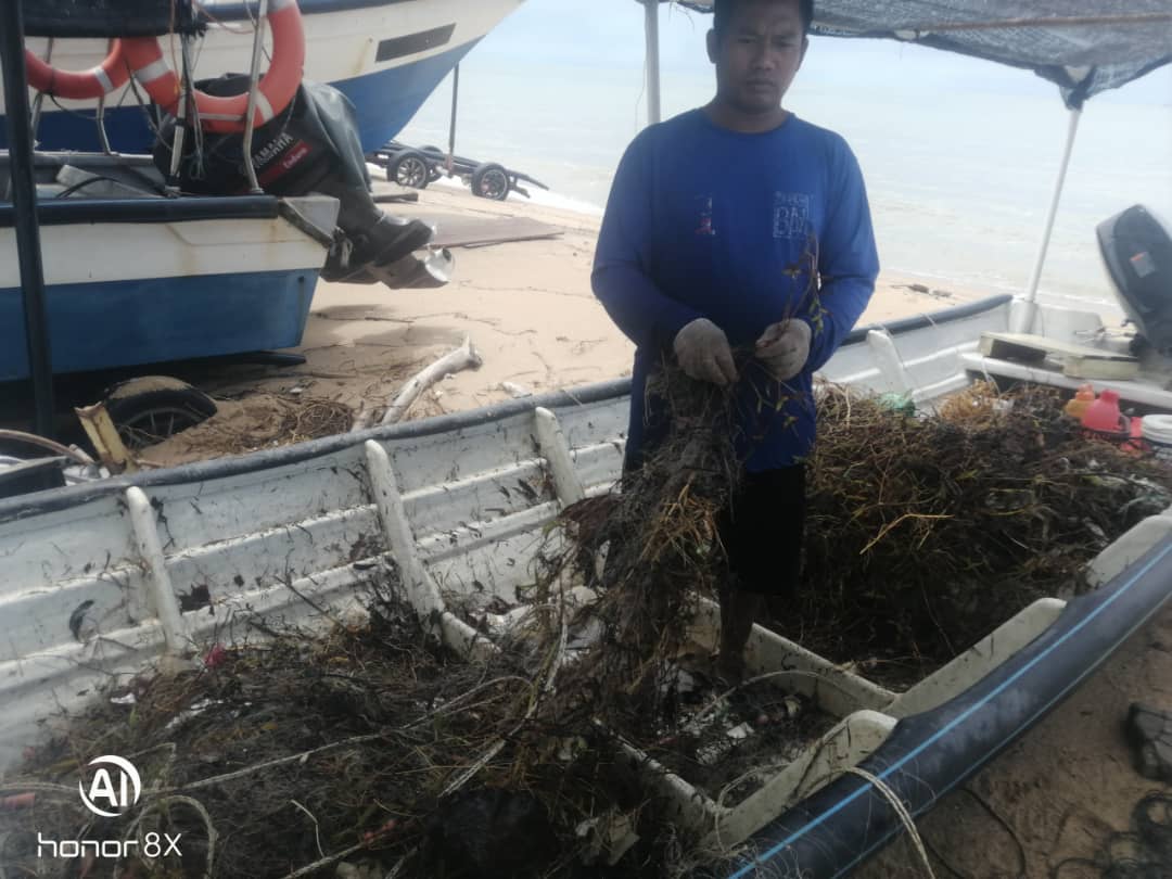 Ranting pokok disangka ketam penuhi jaring