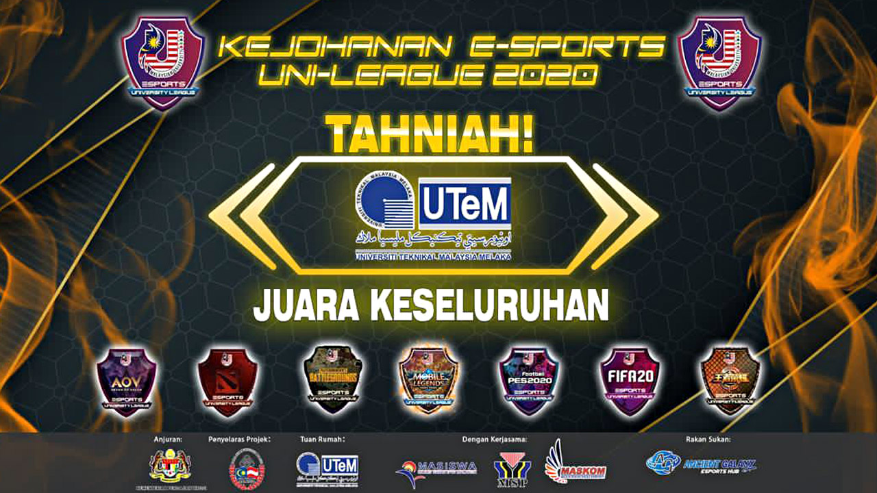 UTeM juara keseluruhan eSport Uni League 2020