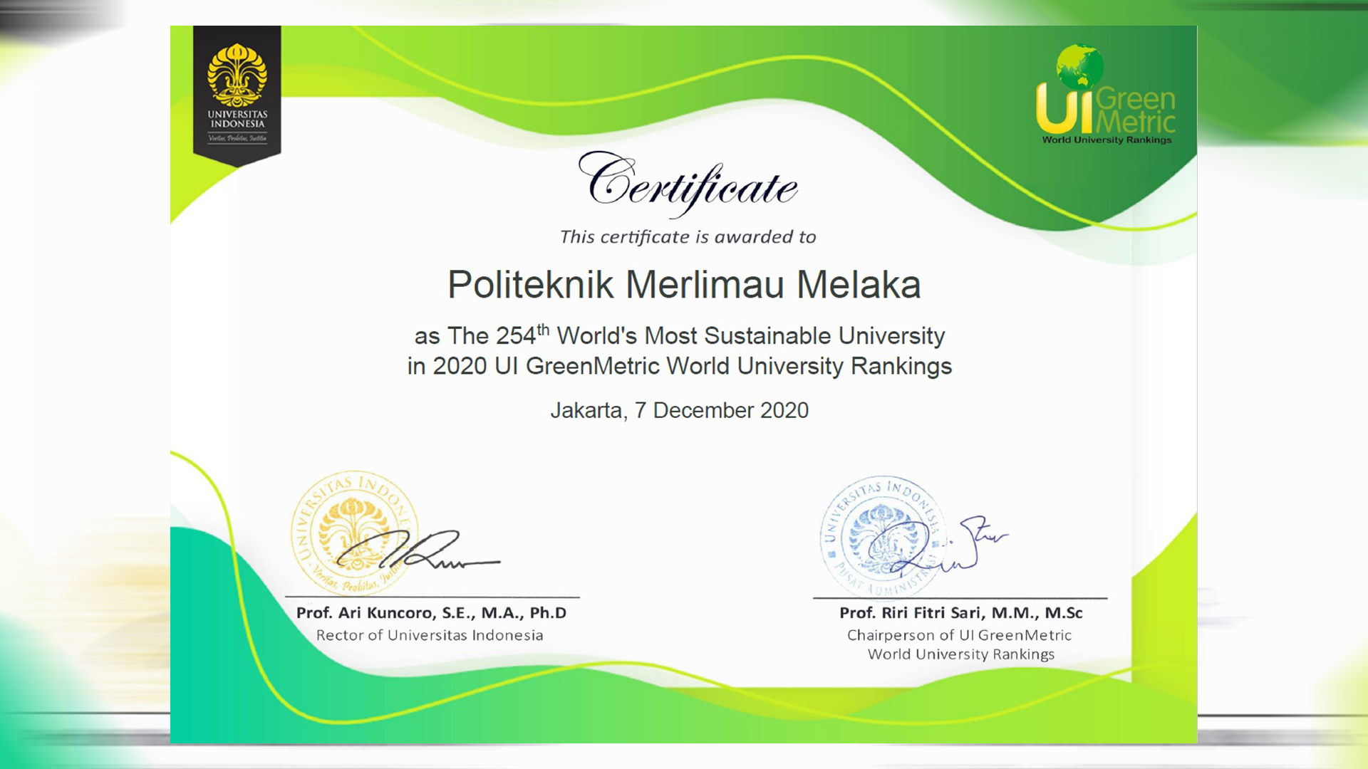 Politeknik Merlimau Melaka perbaiki ranking dunia