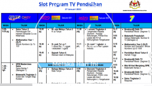 Jadual tv pendidikan