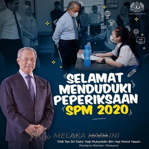 Muhyiddin rakam ucapan selamat maju jaya kepada calon SPM