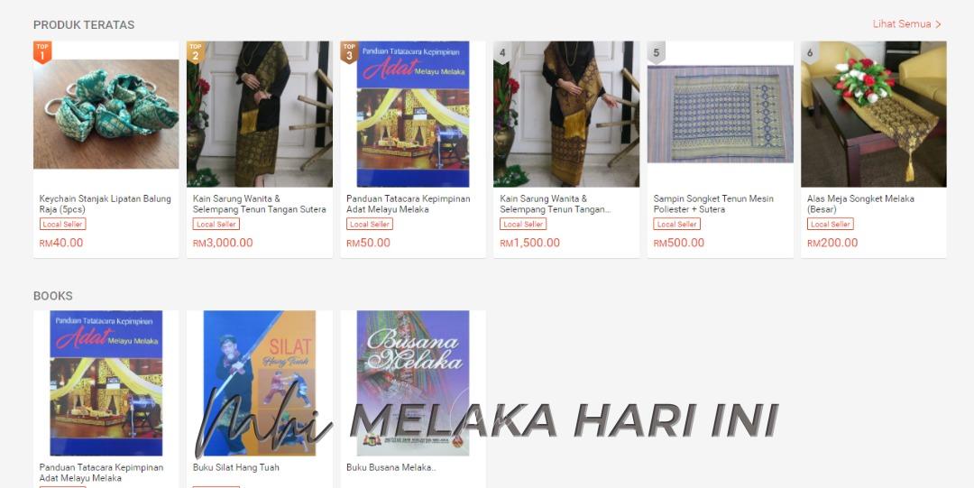 Produk warisan Melaka kini dijual dalam Shopee