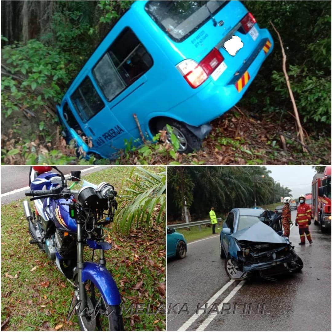 Dua parah, tiga cedera ringan dalam kemalangan tiga kenderaan