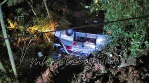 Bus rombongan ziarah dan tur siswa masuk ke jurang di sumedang polisi berikan penjelasan