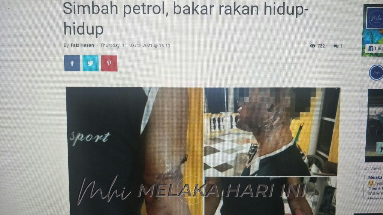Suspek bakar rakan pindah-randah elak ditahan