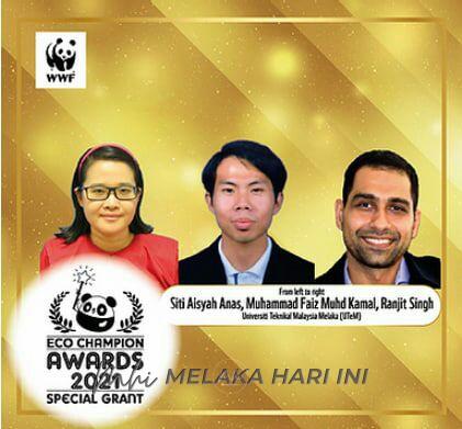 Penyelidik UTeM menang geran penyelidikan Eco Champion Awards 2021