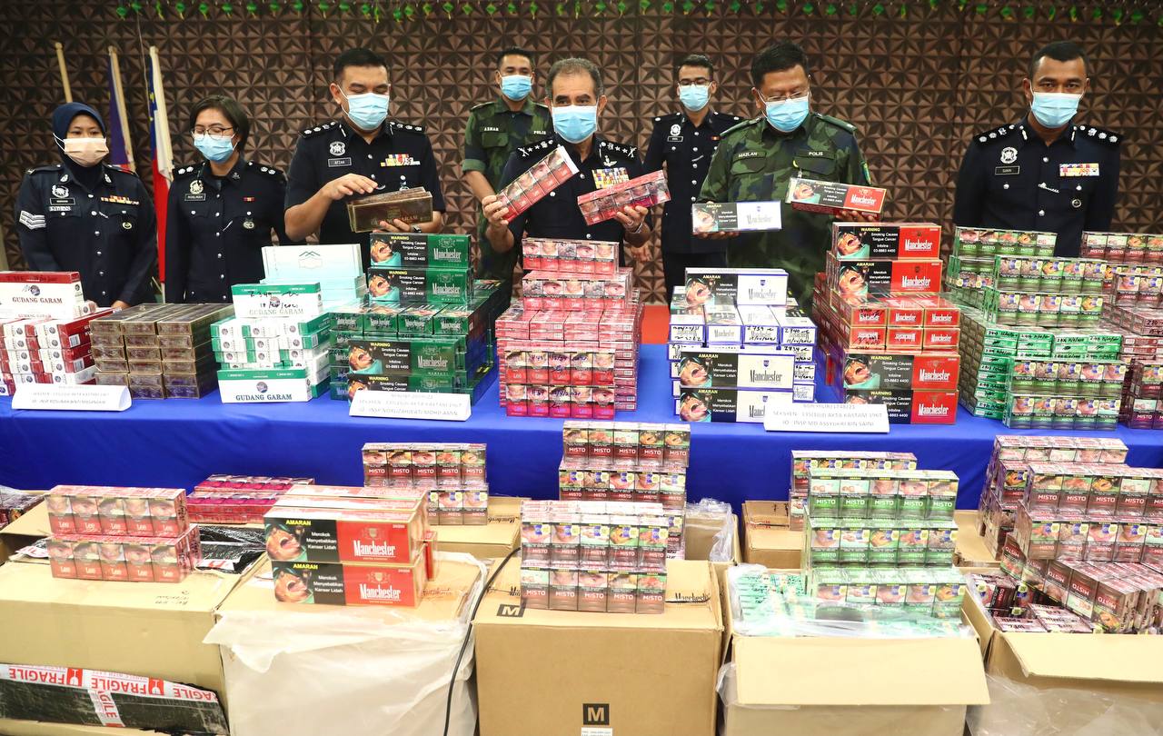 Polis rampas rokok seludup, minuman keras bernilai lebih RM600,000