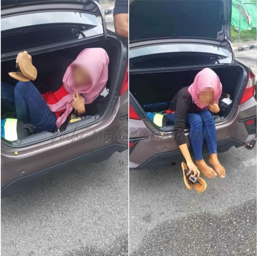 Menyorok dalam but kereta kerana mahu beraya dengan suami, wanita Indonesia ditahan di SJR