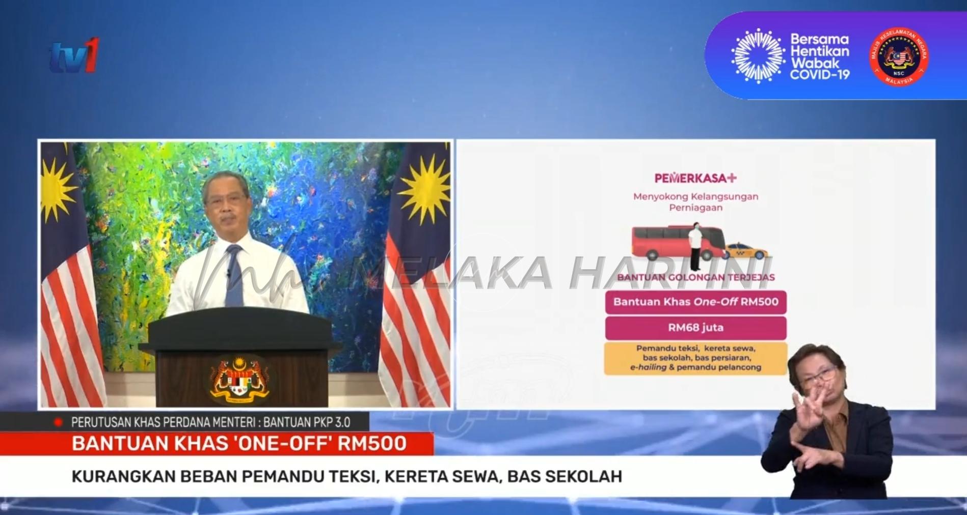 PEMERKASA+: RM500 kepada pemandu teksi, bas, pemandu pelancong, e-hailing