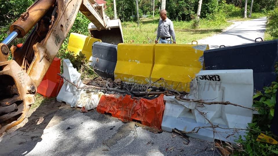 Penghadang batu ganti plastik, tutup laluan tikus di Besut