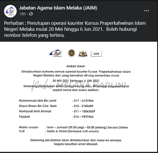 Jaim tutup ok