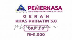 Semakan dan permohonan geran khas prihatin 3.0 gkp 3.0 rm1000
