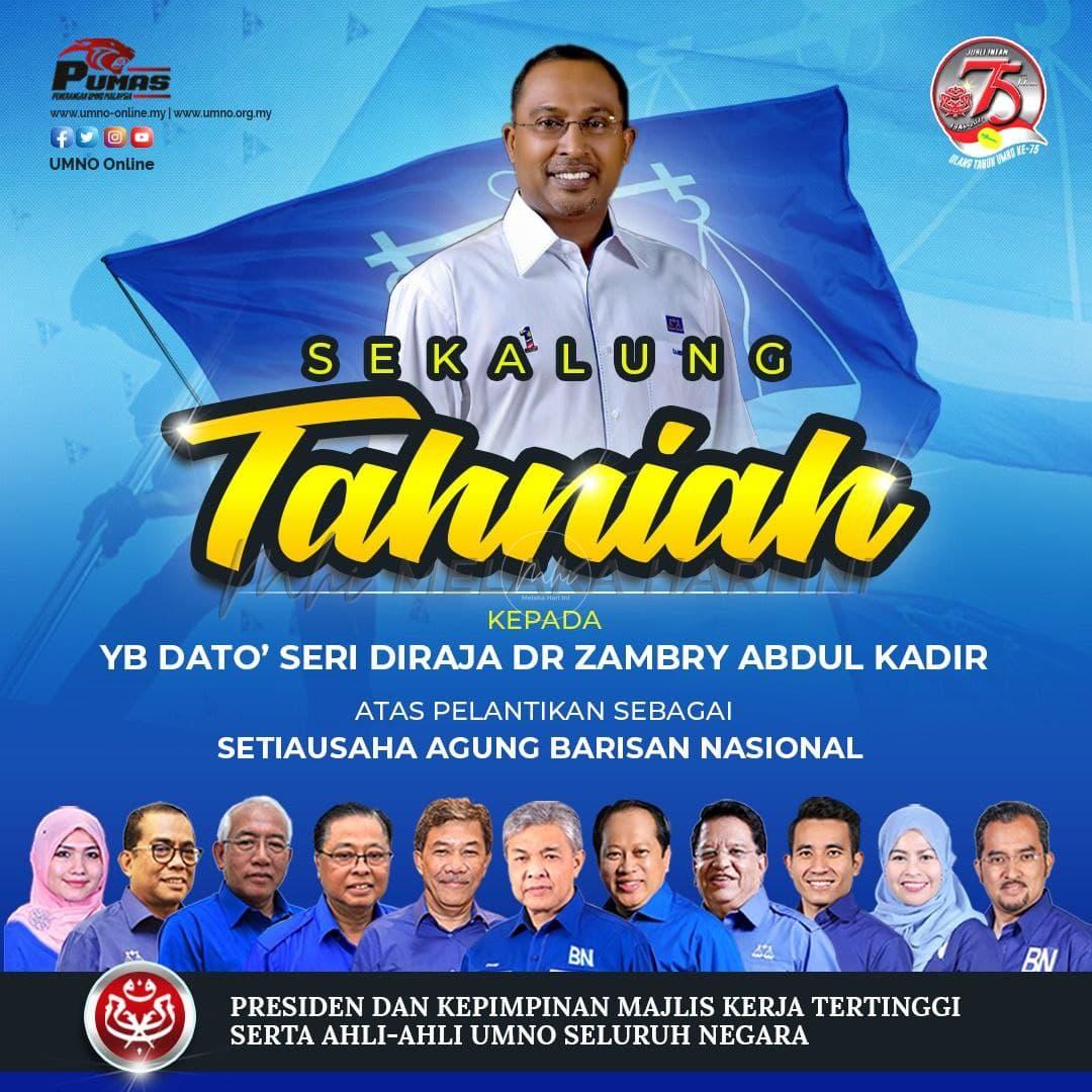 Zambry Abdul Kadir Setiausaha Agung BN Baharu