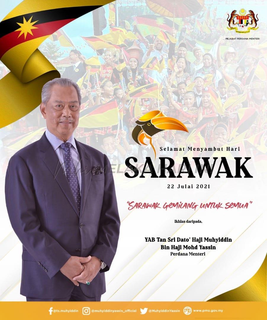 PM Muhyiddin ucap selamat Hari Sarawak kepada rakyat Sarawak