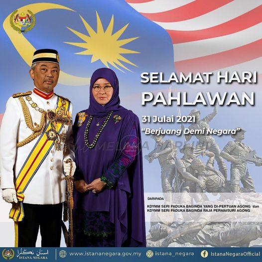 Agong, Permaisuri zahir ucapan Hari Pahlawan kepada ATM, PDRM