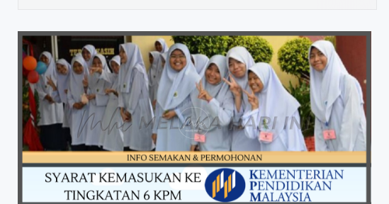 Keputusan tawaran ke tingkatan enam diumum Isnin ini