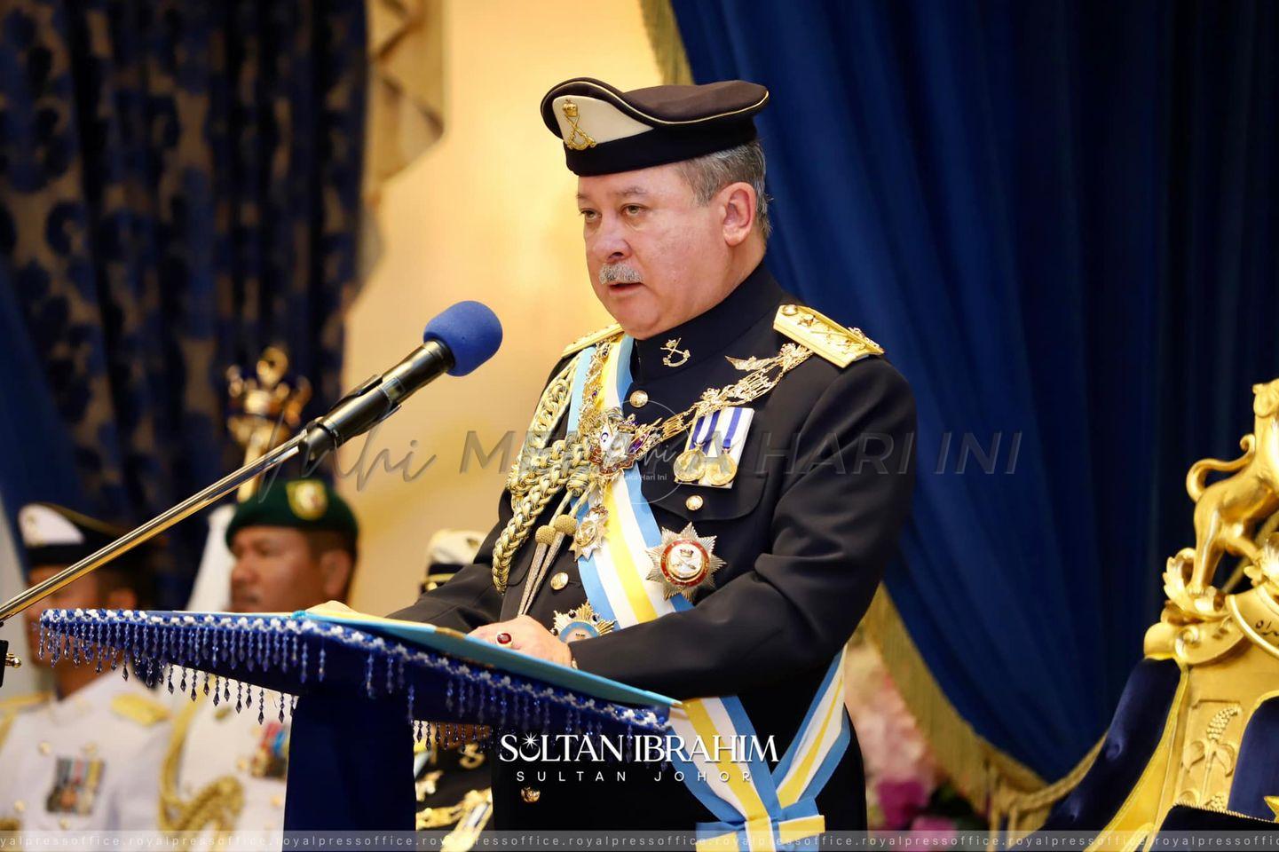 Sultan Johor zahir kekecewaan berlaku perebutan kuasa tatkala rakyat susah