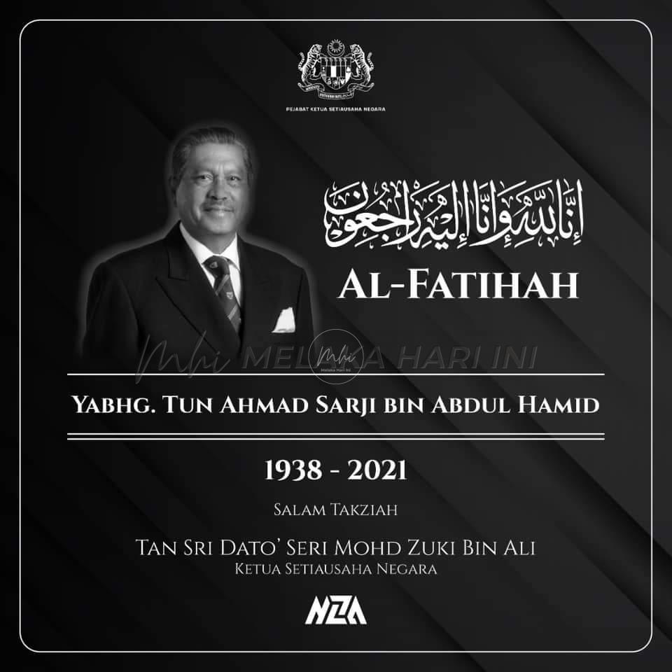 Ahmad Sarji meninggal dunia