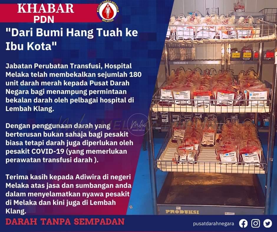 Darah ‘pahlawan’ Melaka dihantar ke Lembah Klang