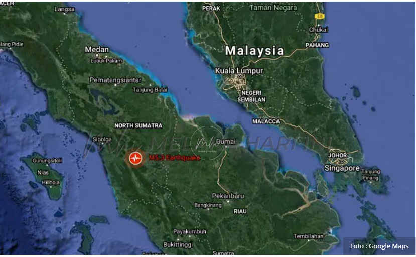 Gempa bumi sederhana di utara Sumatera, gegaran dirasai sekitar Selangor, KL