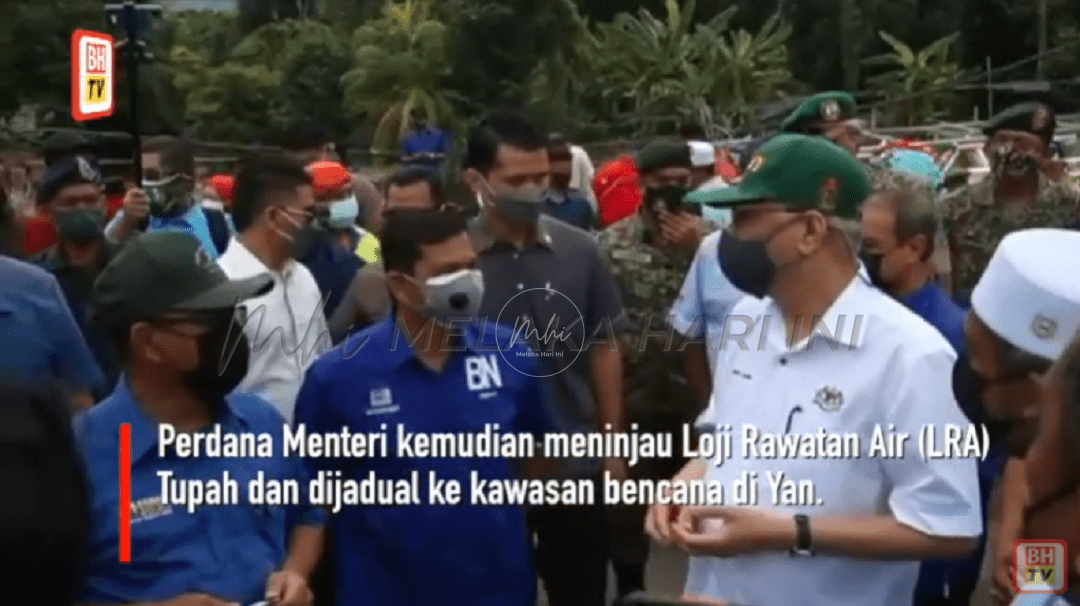 Ismail Sabri tiba di Tupah, Merbok untuk tinjau kesan banjir kepala air