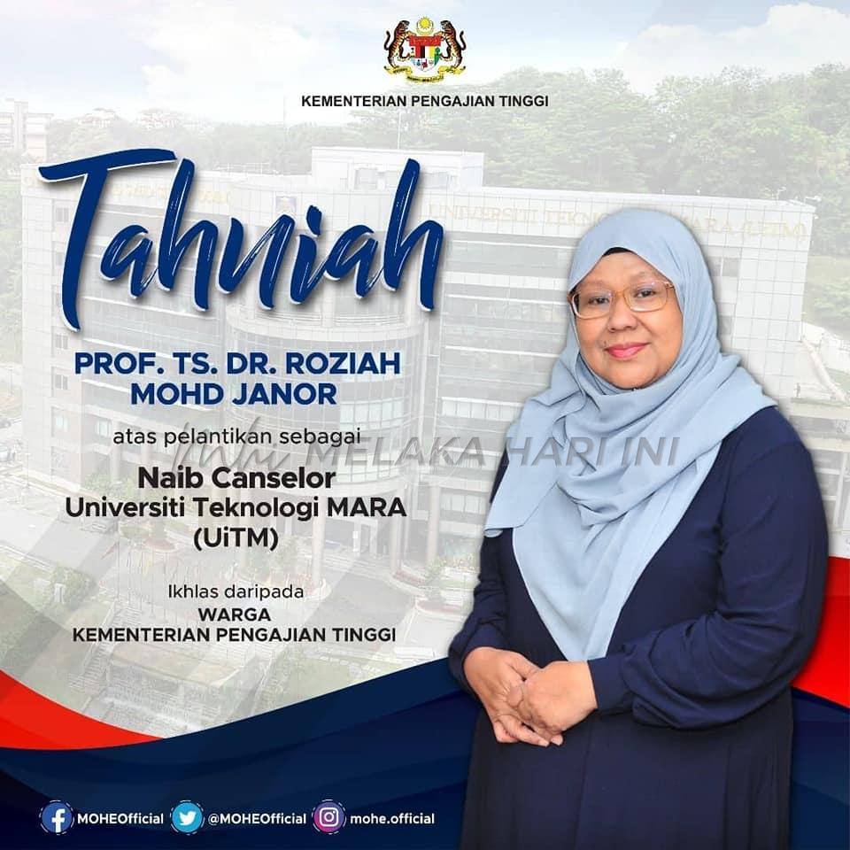 Roziah wanita pertama dilantik Naib Canselor UiTM