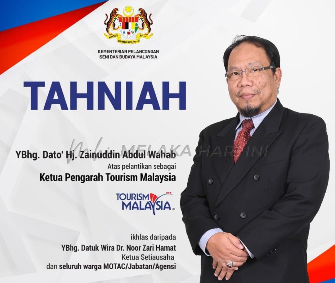 Zainuddin Abdul Wahab kini Ketua Pengarah Tourism Malaysia