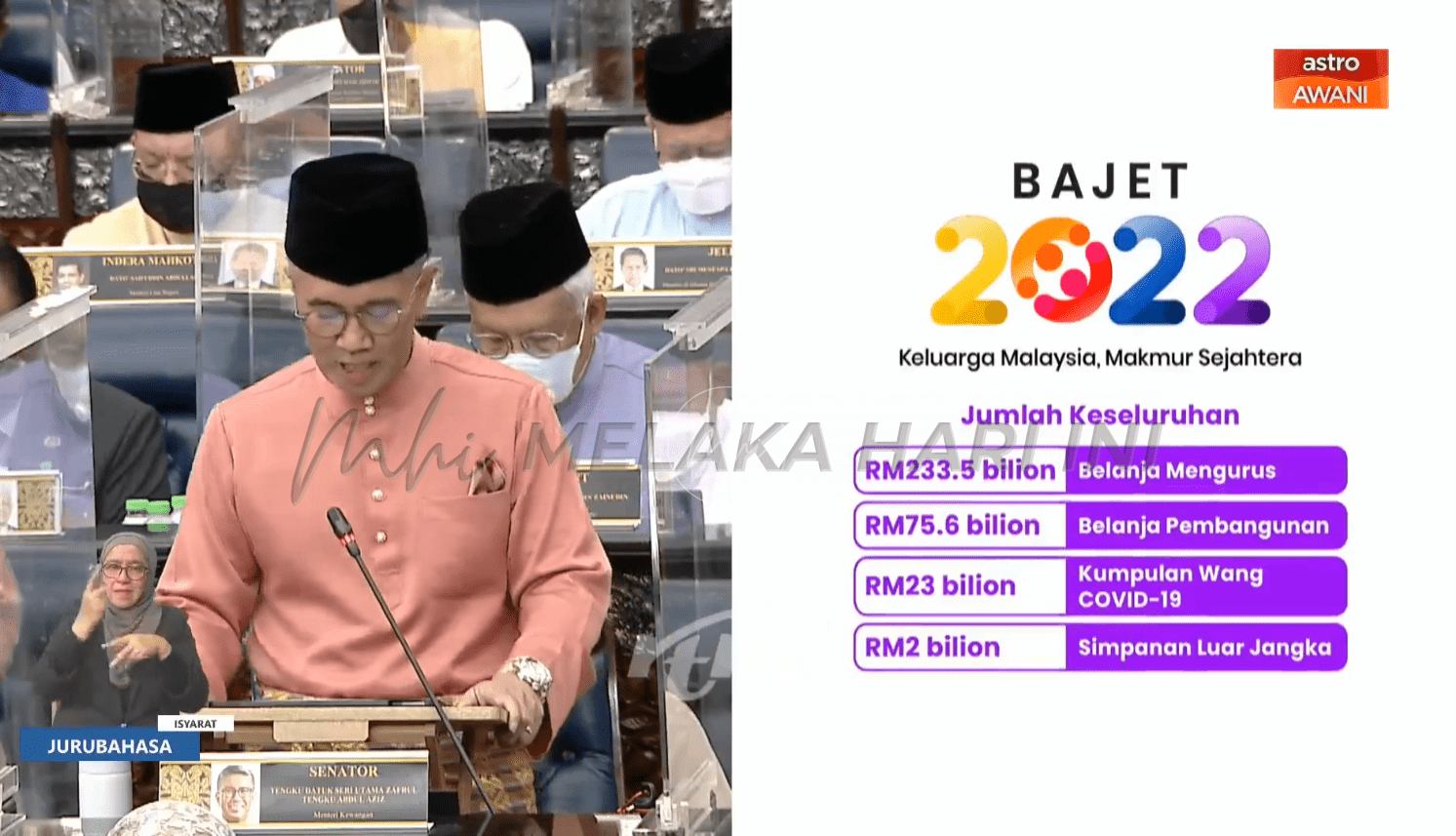 Bajet 2022: Kerajaan peruntuk RM332.1 bilion
