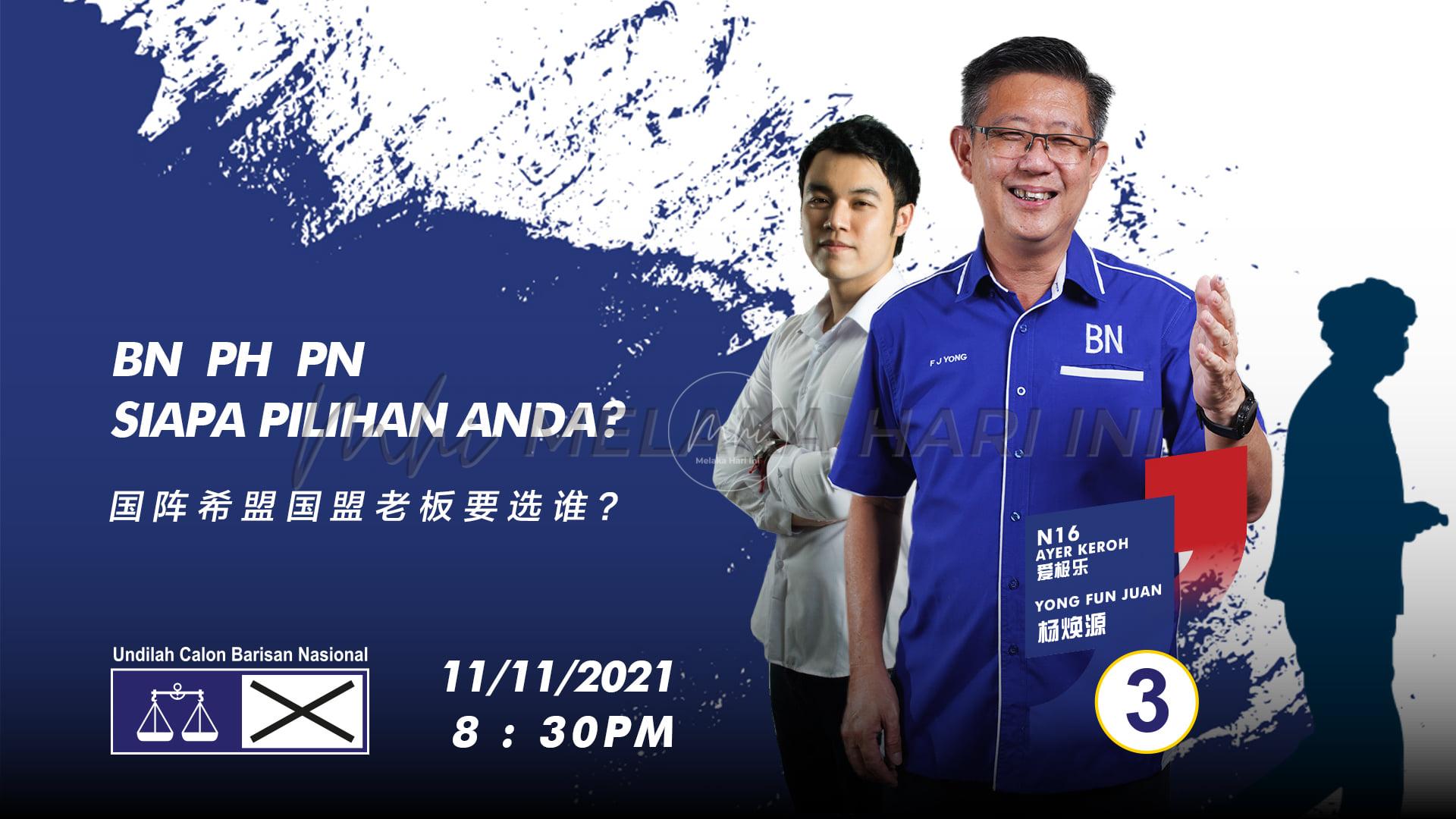 Calon BN Ayer Keroh sahut cabaran PH berdebat secara langsung, malam ini