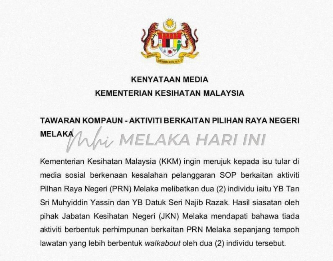 PN kena kompaun RM20,000, penganjur program Najib dikompaun RM4,000