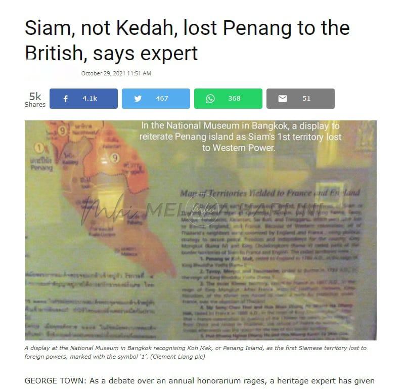 Writing Kedah History: A Shameful Belief Toward Thailand’s Chauvinistic Nationalism