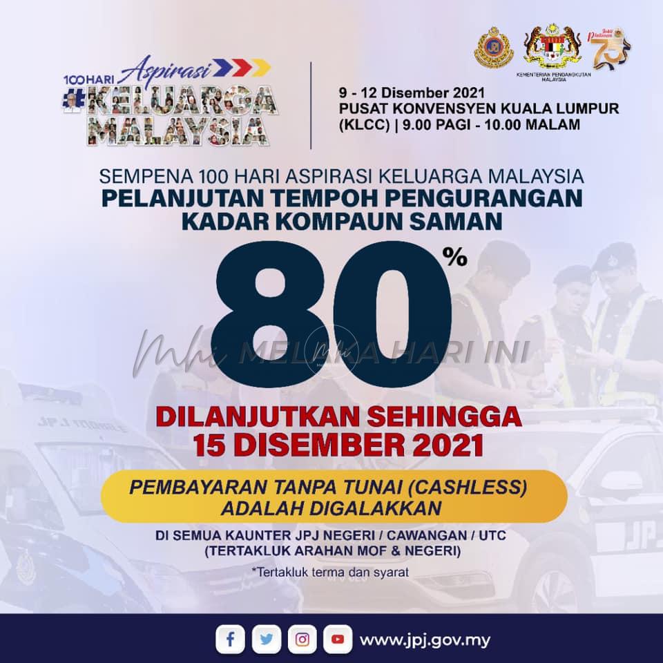 Diskaun saman JPJ dilanjut sehingga 15 Dis