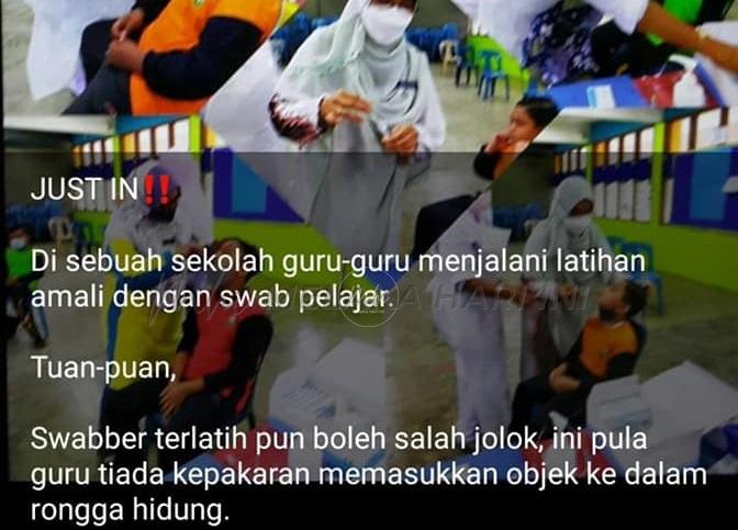 Kit ujian air liur sahaja bagi saringan ujian COVID-19 di sekolah KPM