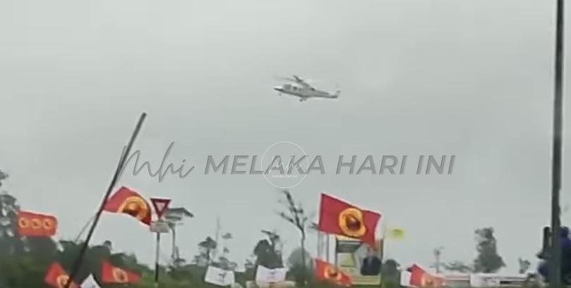 Helikopter dinaiki Abang Johari mendarat cemas, semua selamat
