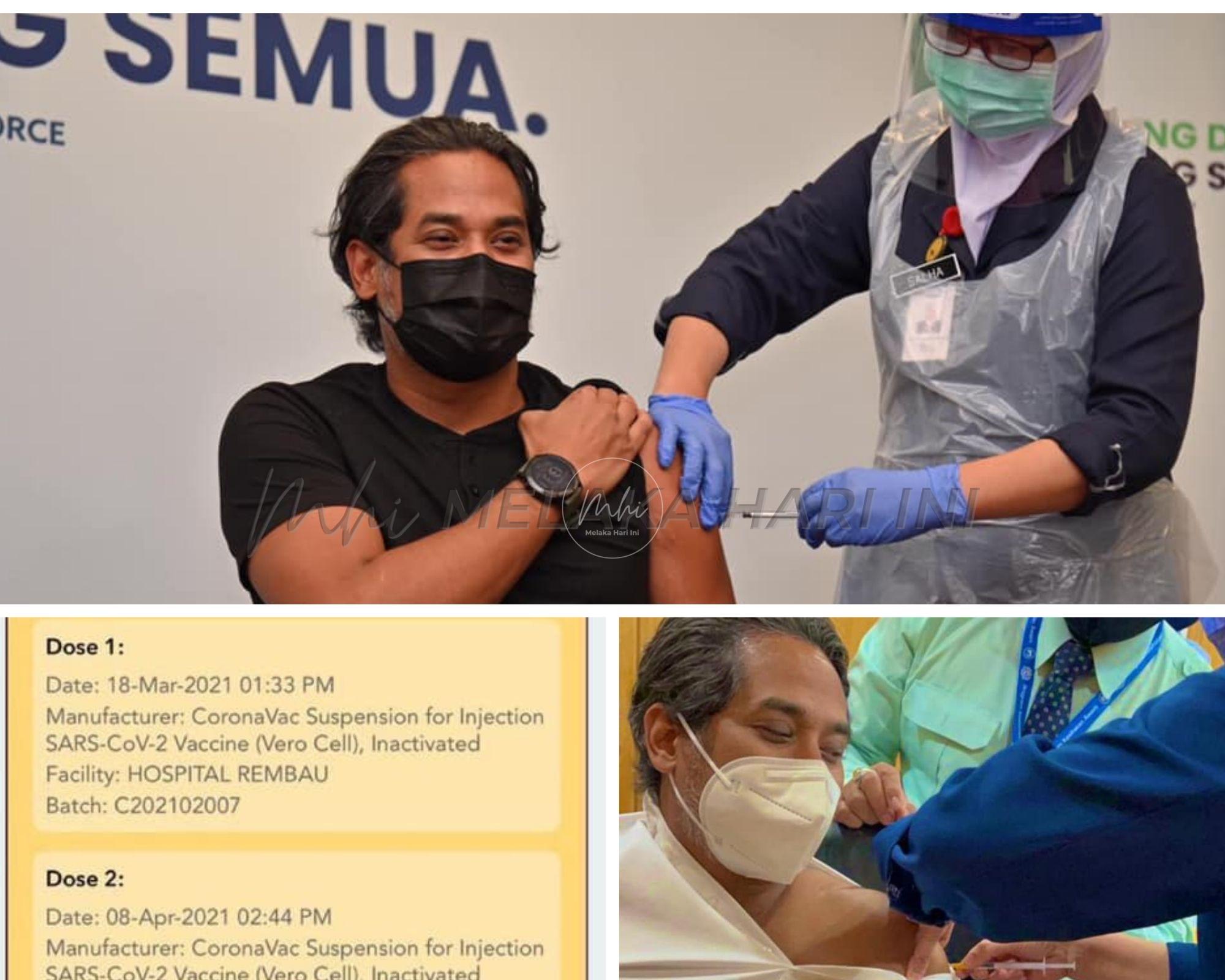 Khairy nafi tangkap layar vaksinasi tular