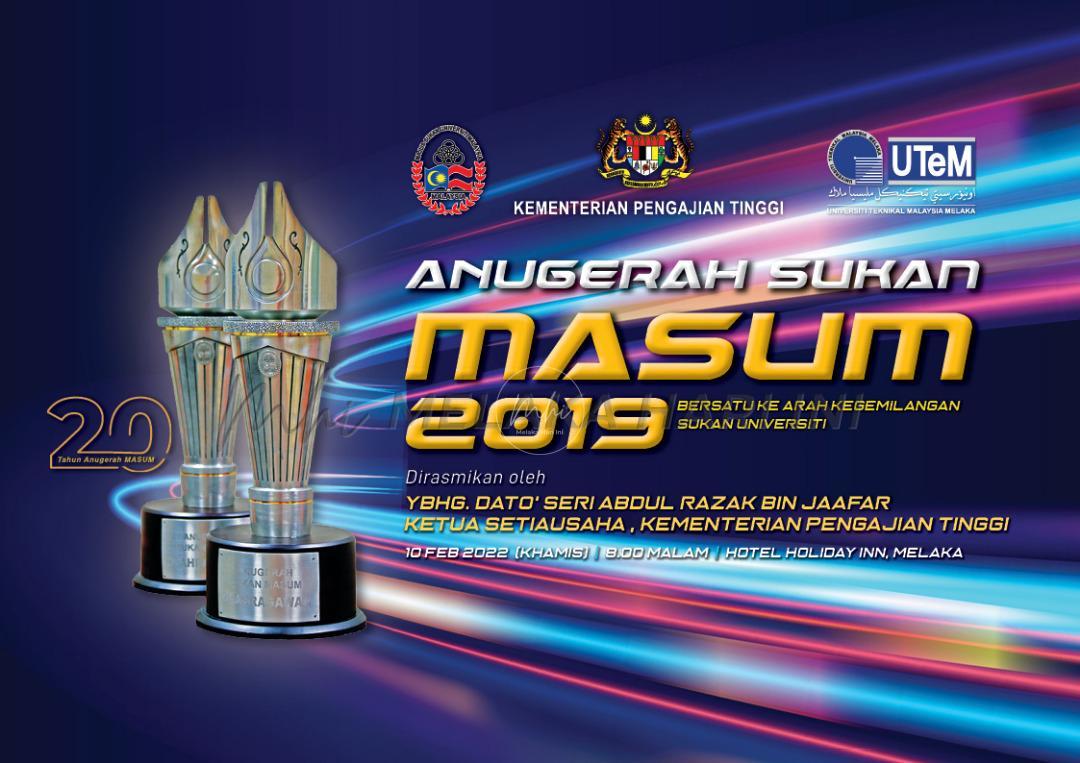 UTeM Tuan Rumah Penganjuran Majlis Anugerah Sukan MASUM 2019