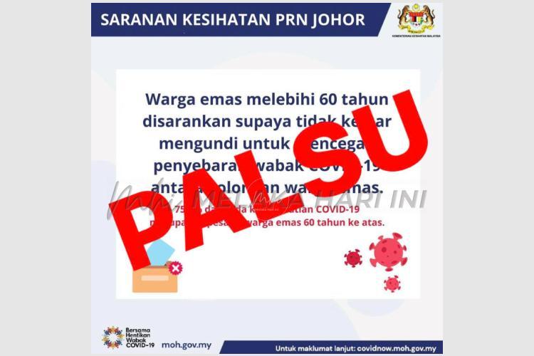 MCMC: Jangan terpedaya sebaran tegah warga emas keluar mengundi pada PRN Johor
