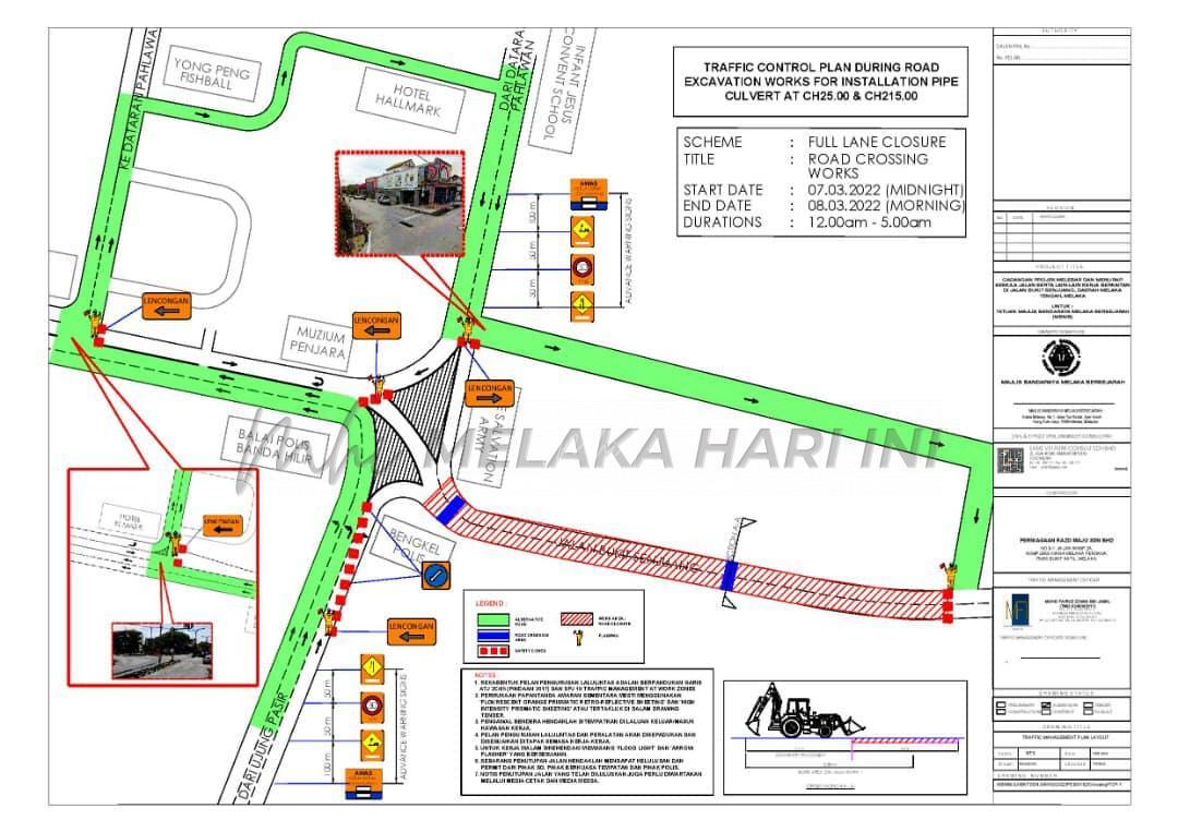 Sebahagian jalan di Bukit Senjuang ditutup sementara