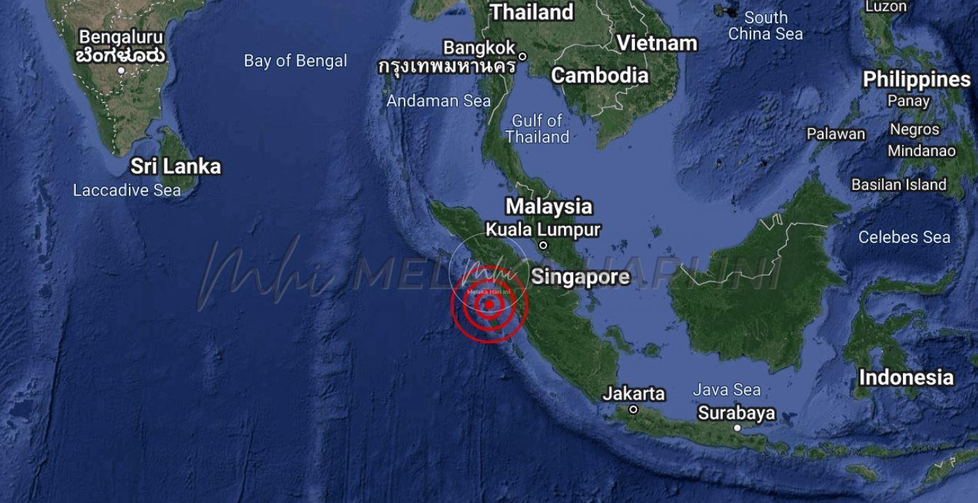 Gempa bumi sederhana di Selatan Sumatera, Indonesia