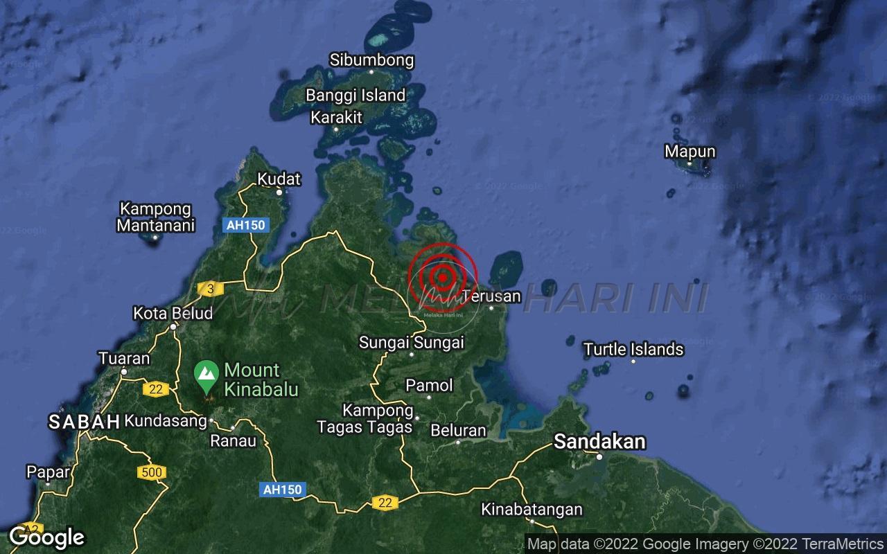 Gempa bumi lemah berlaku di Beluran, Sabah