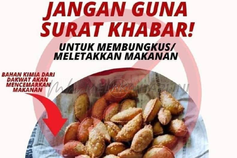 Peniaga tidak digalak bungkus makanan guna surat khabar