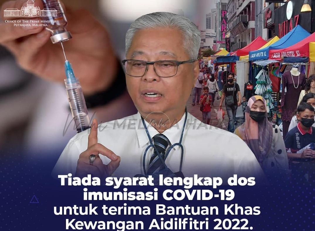 Bantuan khas Aidilfitri kepada semua penjawat awam termasuk yang tidak dapat dos vaksin lengkap – PM