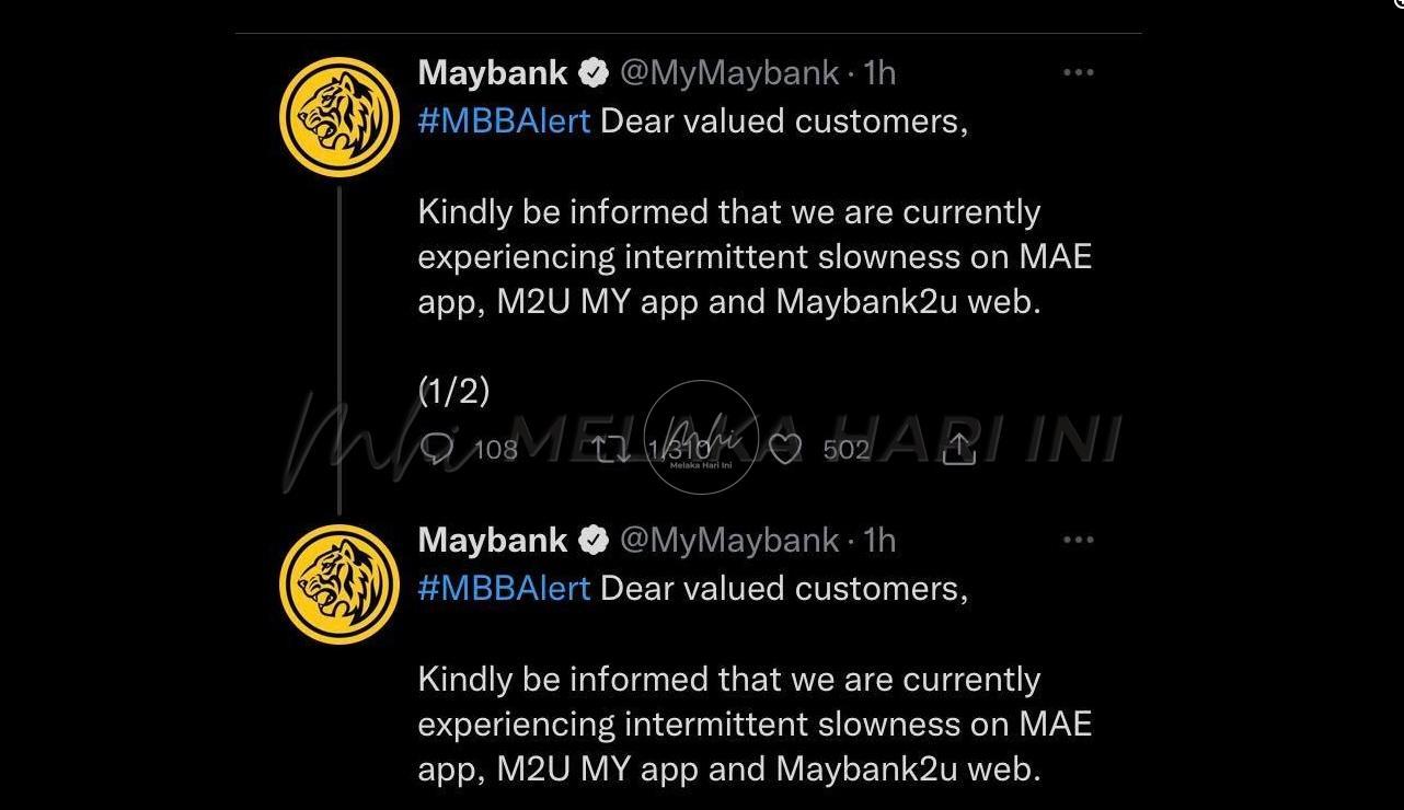 Gangguan web, aplikasi Maybank2u