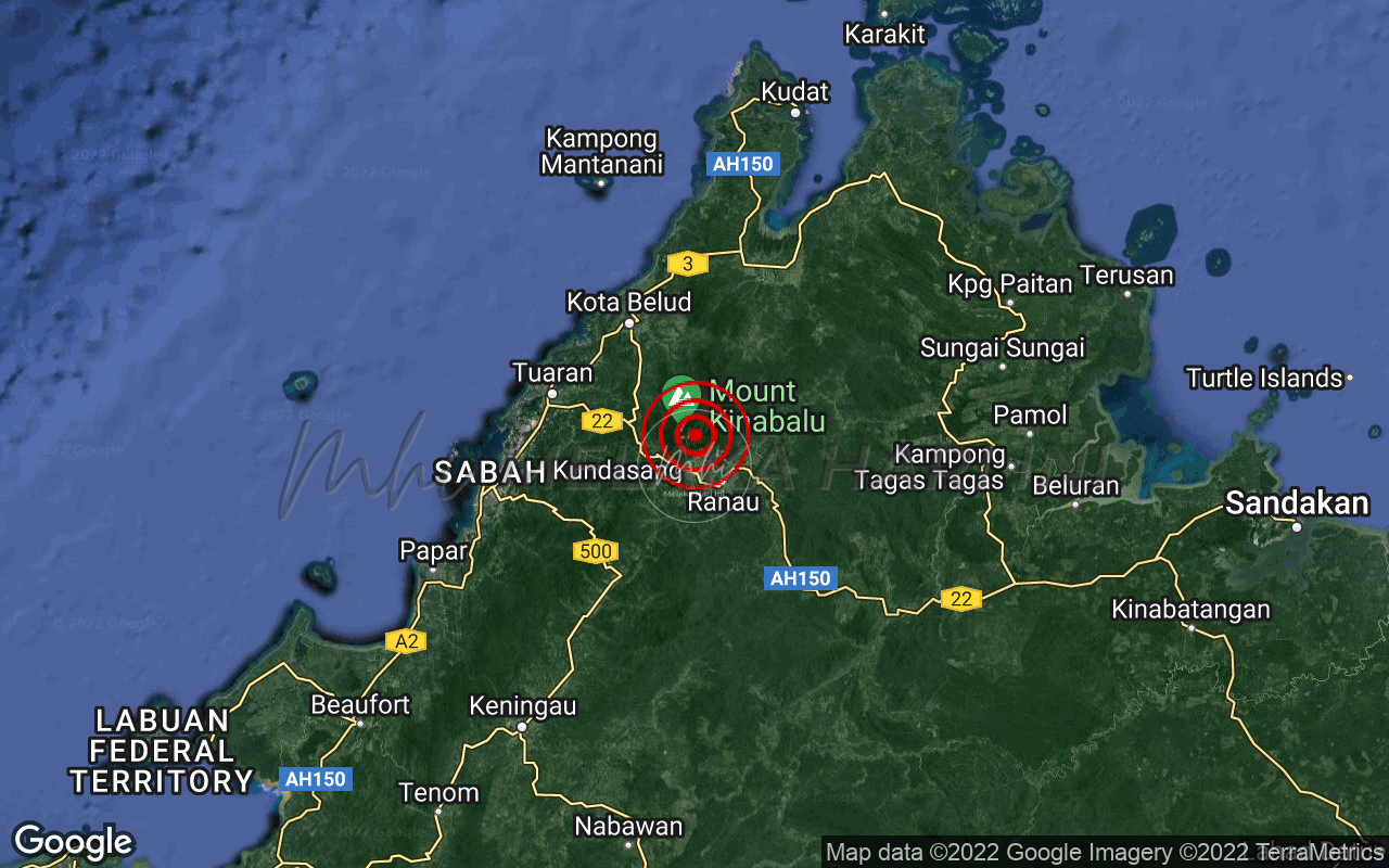 Gempa bumi lemah di Kundasang, Sabah