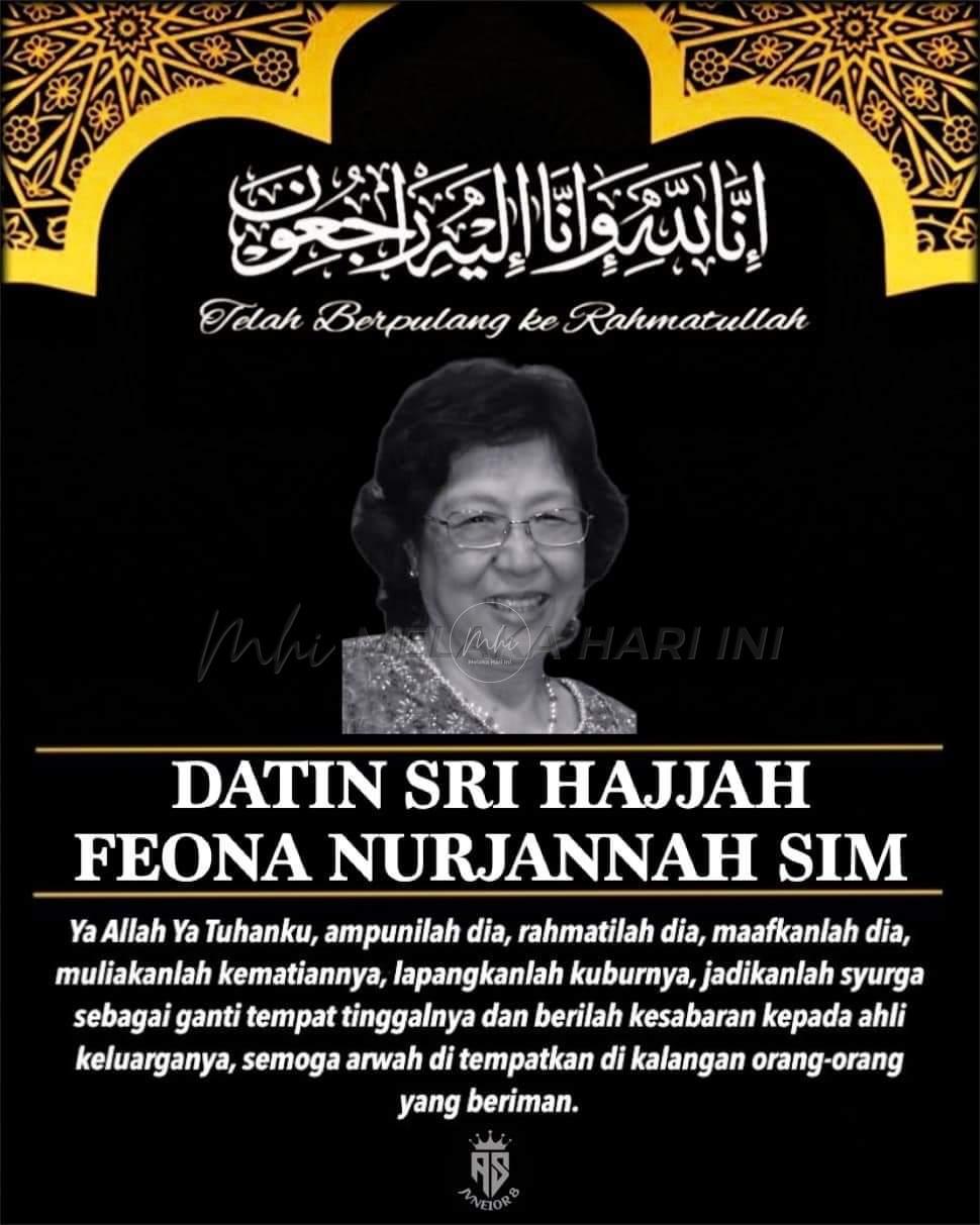 Isteri Wan Junaidi meninggal dunia