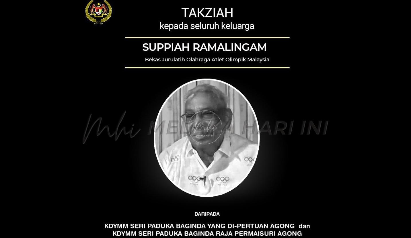 Agong, Raja Permaisuri zahir takziah kepada keluarga mendiang Suppiah Ramalingam