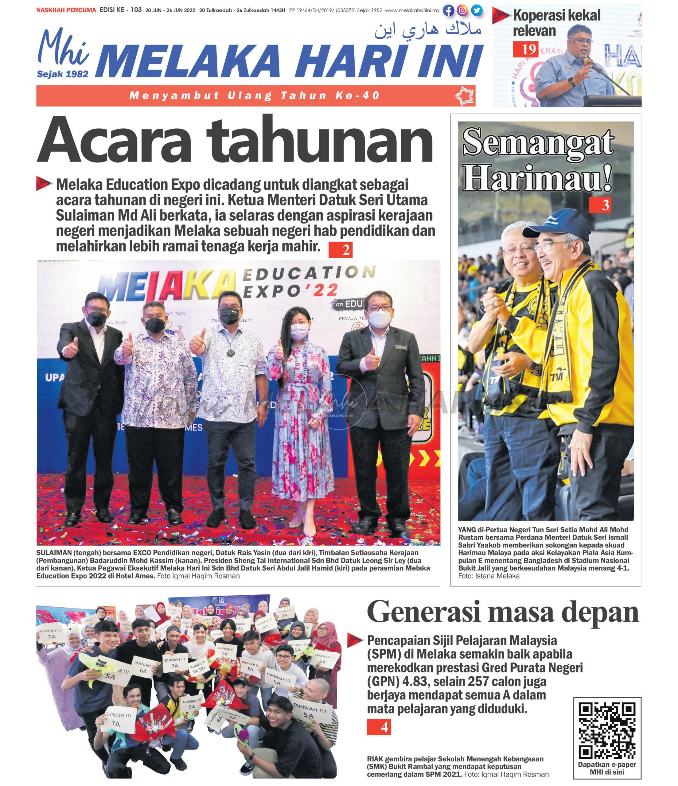 Tajuk-tajuk Utama Akhbar – Isnin, 20 Jun 2022