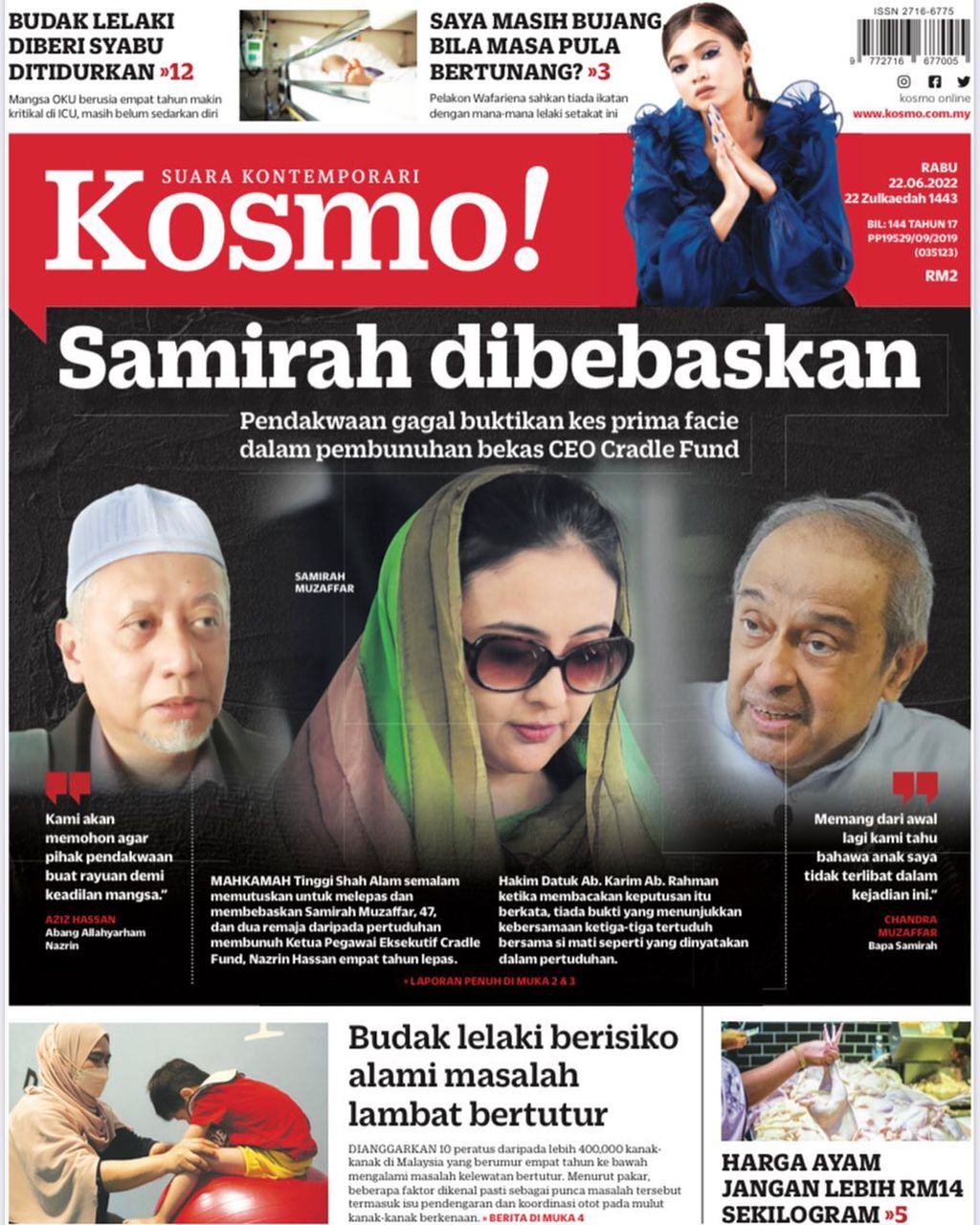 Tajuk-tajuk Utama Akhbar – Khamis, 22 Jun 2022