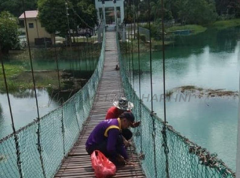 Baik pulih kerosakan berulang jambatan gantung di Laman Belia